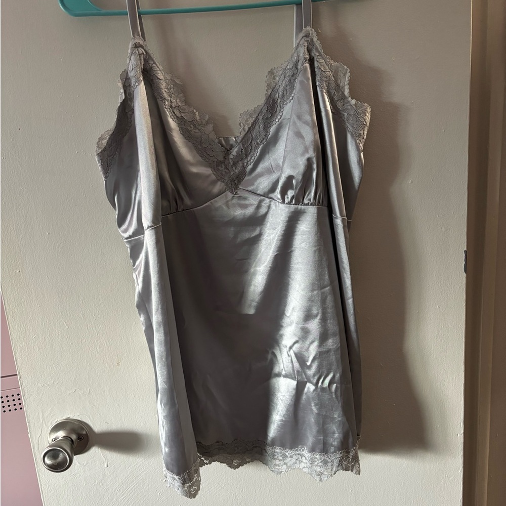 Dots Satin cami top. Adjustable straps. Barely worn, handled with care